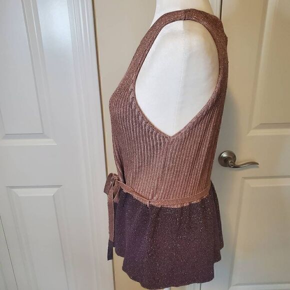 Moth Anthropologie Riella Pink Purple Shimmer Tank L - Picture 5 of 12